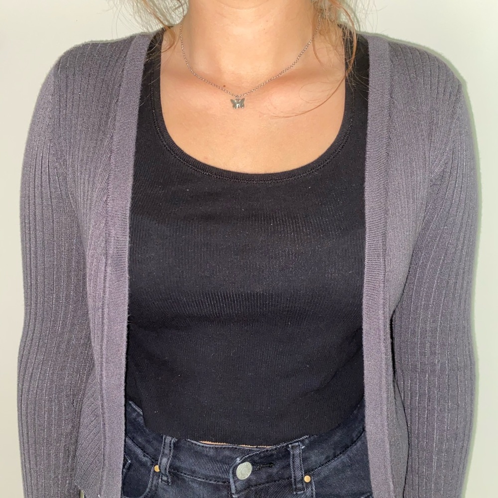 Grey cardigan